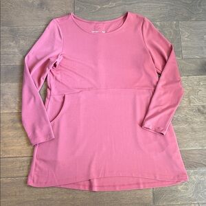 Soft Surroundings Soft Tunic Top Long Sleeves Dusty Pink Small